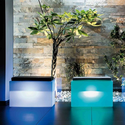Coffre rangement led pouf - de,