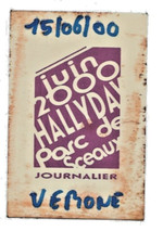 PASS CONCERT - Johnny Hallyday :  FRANCE - Parc de Sceaux Juin 2000