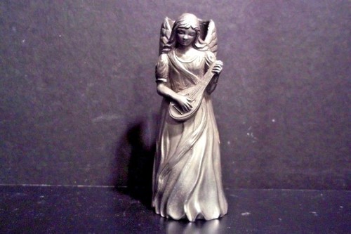 Vintage pewter angel - angel, figurine