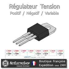 Régulateur Tension TO220, POSITIF L78xx, NEGATIF L79xx, Variable, de 1 à 10 pcs