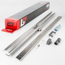 Caniveau Lignes Fente 1200 X 70 MM Réglable en Hauteur Siphon de Sol Duschgitter