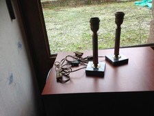 Paire de lampes de chevet empire