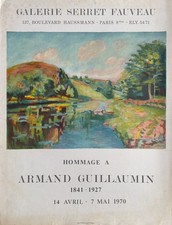 armand guillaumin - lithographic Poster Affiche expo 1970 Impressionnisme