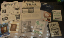Important lot de 10 ancien s Catalogue s d' Ancienne Radio SONORA