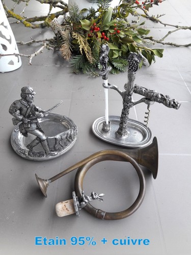 Lot pièces etain et - 6,