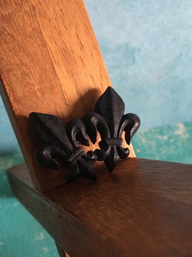 Ancienne broche bois noir - en,