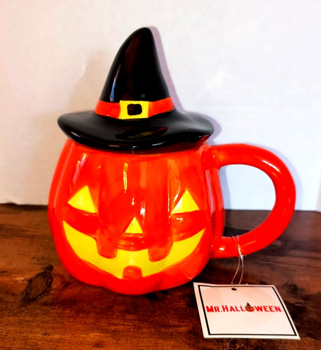 New jack lantern mug - new, lid