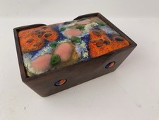 Boîte pot couvert en bois et