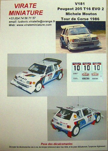 V181 peugeot 205 - peugeot, tour