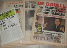 GÉNÉRAL DE GAULLE - Bel ensemble de 30 journaux qui ont paru à son décès (1970)