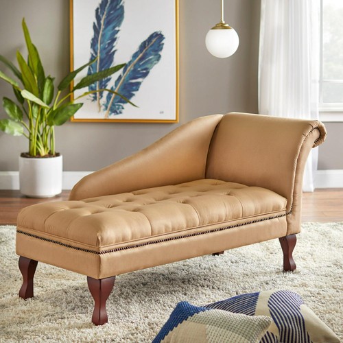 Tan finish lounge sofa chair - tan,