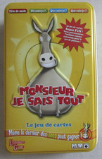 Jeu de cartes Monsieur Je sais tout University Games 10 ans+ Boîte métal Complet