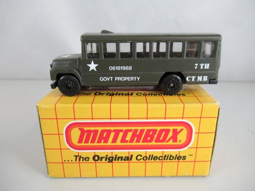 Matchbox school bus military - matchbox,