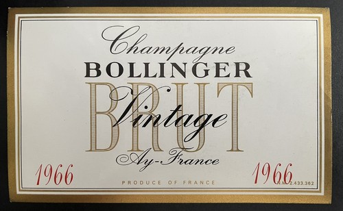 Une étiquette champagne - une, de