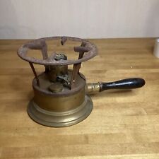 Ancien Réchaud À Alcool Base Laiton Grille Support Métal 