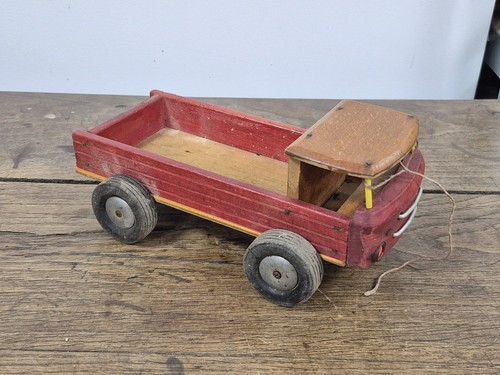 Jouet ancien camion bois - en,