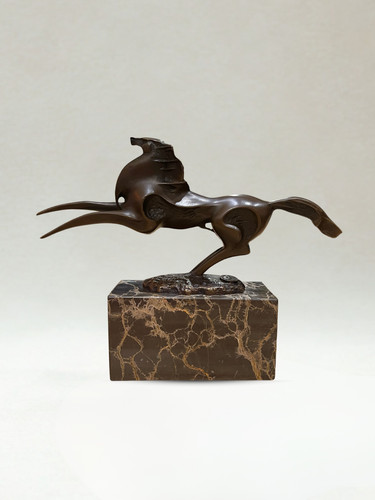 Sculpture bronze cheval - sculpture, en
