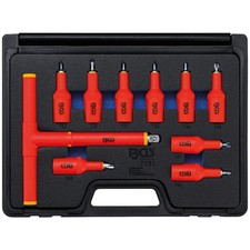 COFFRET 10 OUTILS ISOLES 1000V VDE DOUILLES TORX MALE CARRE 1/2