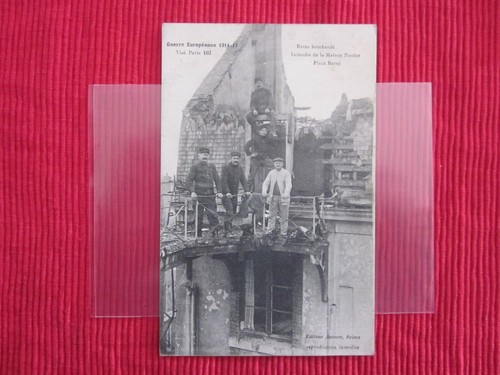 Cpa reims bombardé - reims, maison