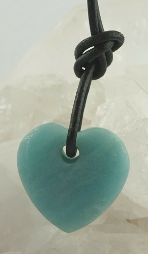 Amazonit pendentif cœur - pendentif,