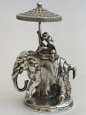 RARE sublime SCULPTURE ÉLÉPHANT SINGE signée CHRISTOFLE bronze PORTE CURE-DENT