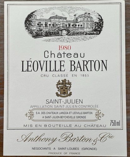 étiquette château - de,
