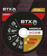 Lame De Scie Disque 125Mm Pour Meuleuse D'Angle Bois Stratifié PVC Alu