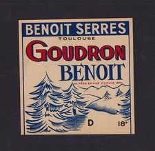 Ancienne étiquette France  BN15121 Liqueur Goudron Sapin