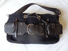 sac à mains "sonia rykiel" noir et brun