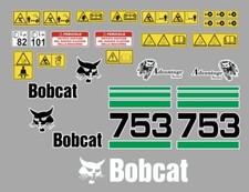 Bobcat 753 Stickers Adhésifs Kit Complet