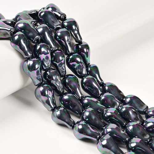 Black coated shell pearl - black,