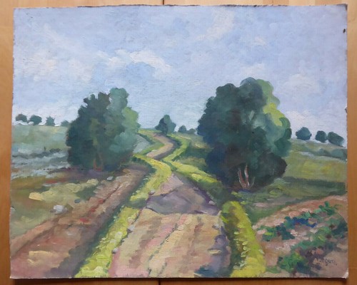 Tableau huile ancien - l'huile,