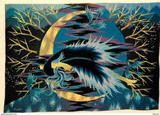 23 - Aubusson - Tapisserie - Le Sommeil de l'Oiseau Bleu - tissée d'après le car