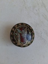 RARE POUDRIER MIROIR ,TÔLE LITHOGRAPHIEE CHAMPAGNE MERCIER EPERNAY, BELLE EPOQUE