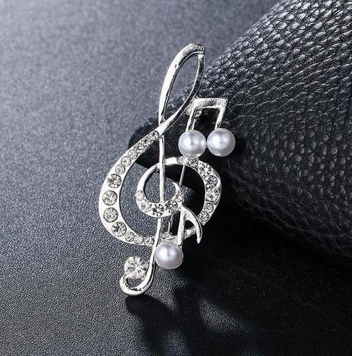Broche bijou clé sol - clé,