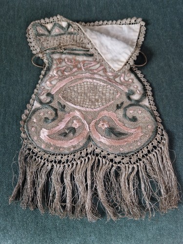 Ancienne aumoniere soie - ancienne,