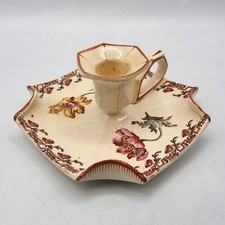 Bougeoir à main en faïence