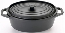 Cocotte mijoteuse en fonte ovale noir 29 cm 5 litres mijoteuse INVICTA
