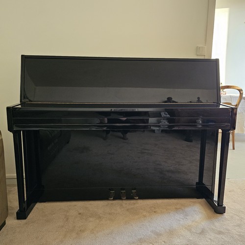 Piano droit laqué noir - piano,