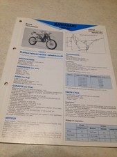 Kawasaki KDX200 KDX 200 H1 95  DX200H Fiche technique moto RMT ETAI 200KDX 