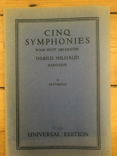 Milhaud cinque symphonies - cinque, ii