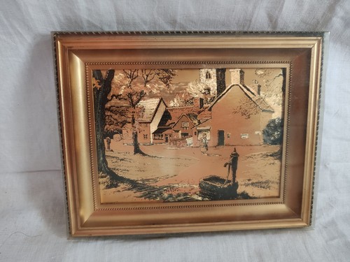 Tableau ciselé doré sur fond - ciselé,