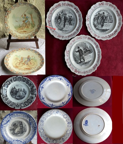 Lot assiettes parlantes - 9,