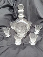 CARAFE CRISTAL BACCARAT et 6 VERRES A LIQUEUR  MICHELANGELO TAMPONS BACCARAT