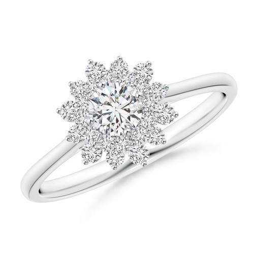 Bague halo double diamants - halo,