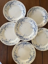 6 assiettes anciennes Terre De Fer Creil Et Montereau Linotte