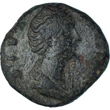 Monnaie, Diva Faustina I, Sesterce, 141, Rome, TB+, Bronze, RIC:1124