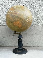 H: 58 cm Ancien globe terrestre FOREST terrestrial mappemonde ÉDITION COMPLÈTE 