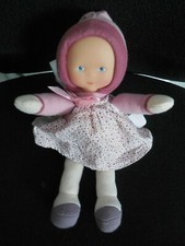 doudou peluche poupée Babicorolle Mademoiselle Myrtille vieux rose COROLLE