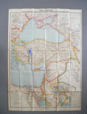 Carte ASIE MINEURE (1930) Girard et Barrère, Mer Noire, Turquie, Syrie Palestine